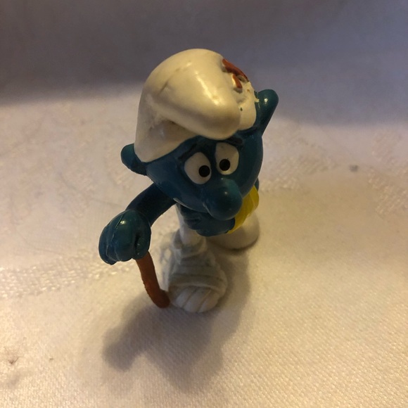 The Smurfs - Peyo Bully Germany - 20097  Vintage Wounded Smurf Rare - Picture 6 of 10